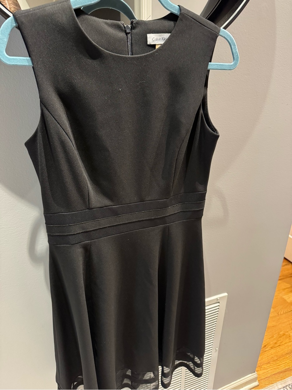 Calvin Klein Black Sleeveless Fit-and-Flare Mini Dress